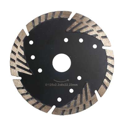 Raizi 5 inch Diamond Saw Blade With Slant Protection Teeth for Stone Granite Marble Diamond Cutting Disc