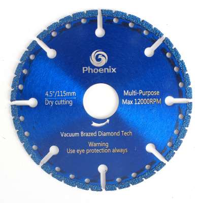 Raizi Phoenix Universal Vacuum Brazed Small Diamond Cutting Saw Blade Steel Rebar,Concrete,Brick,Metal,Plastic Pipe Cutting Disc